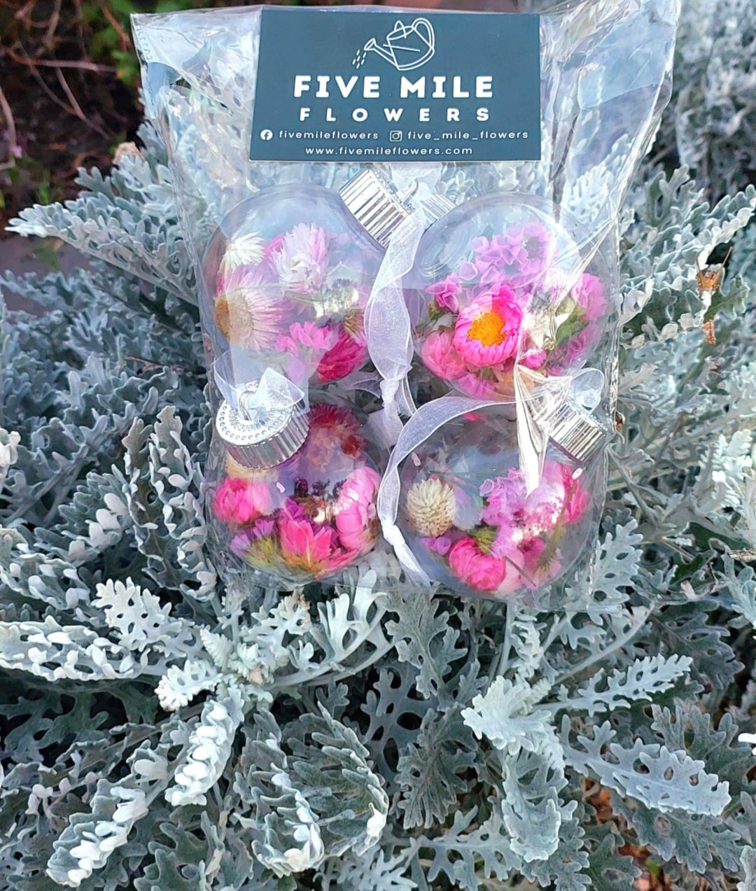 Dried Flower Christmas Baubles